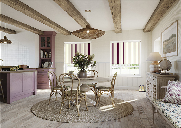 Winnies Stripe, Mulberry - Twist&Fit Roller Blind - Image 7